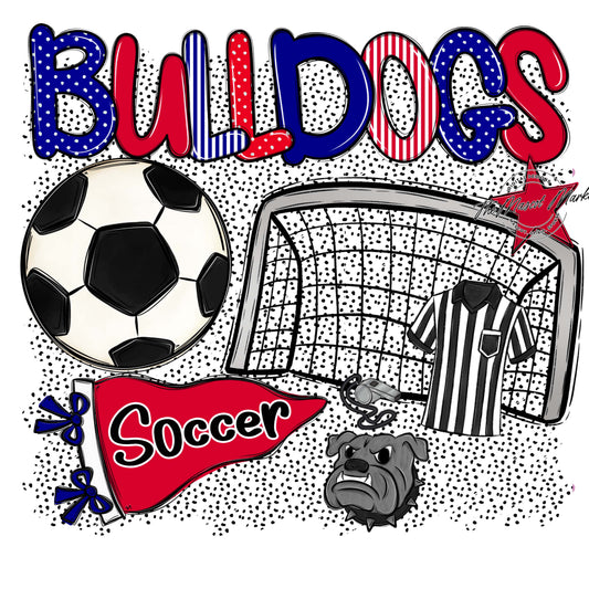 Bulldogs Soccer Spirit-Blue & Red