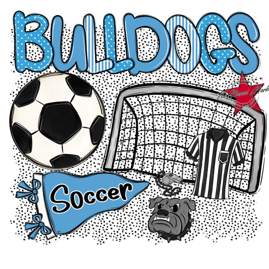 Bulldogs Soccer Spirit-Carolina Blue