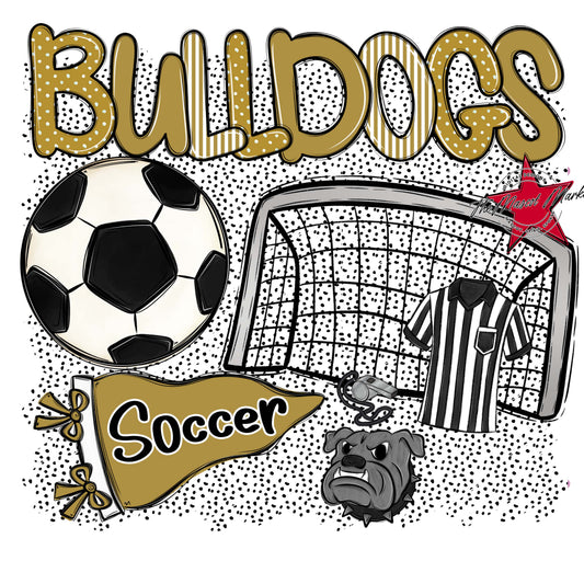 Bulldogs Soccer Spirit-Gold
