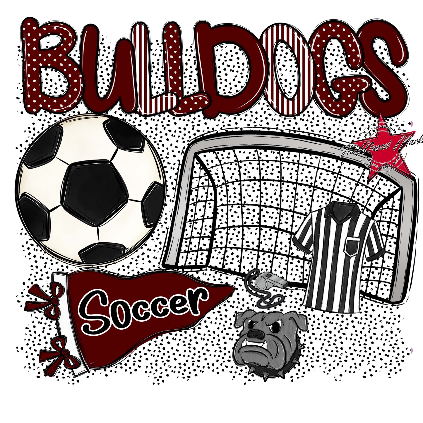 Bulldogs Soccer Spirit-Maroon