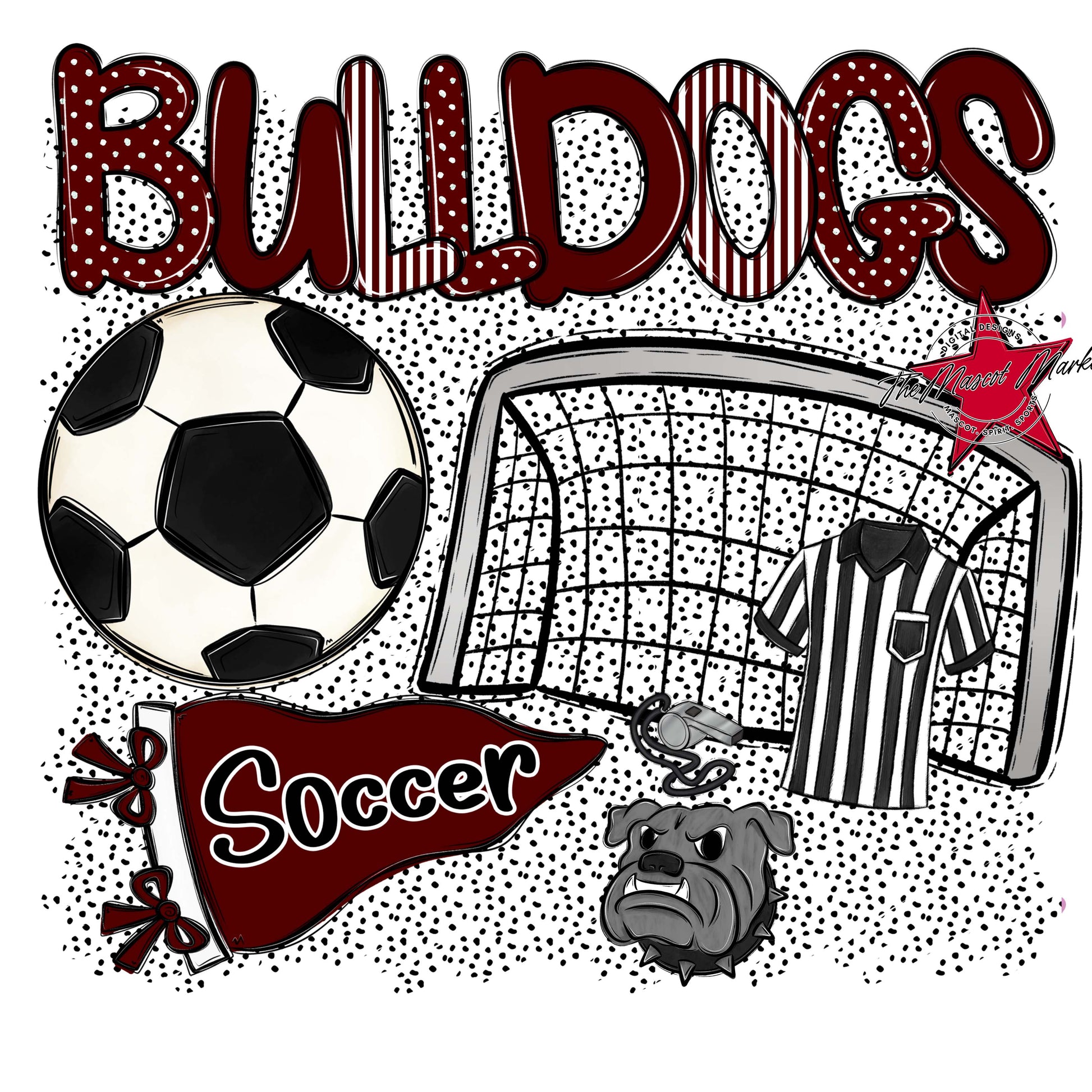 Bulldogs Soccer Spirit-Maroon