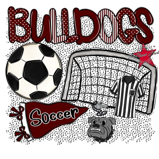 Bulldogs Soccer Spirit-Maroon