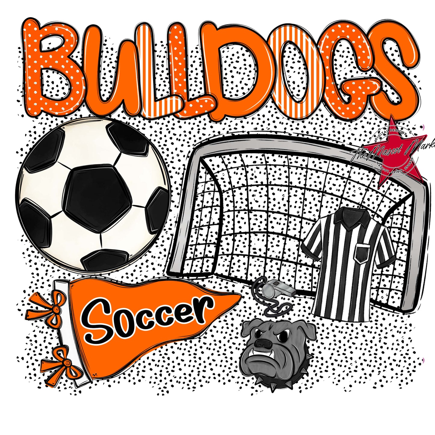 Bulldogs Soccer Spirit-Orange