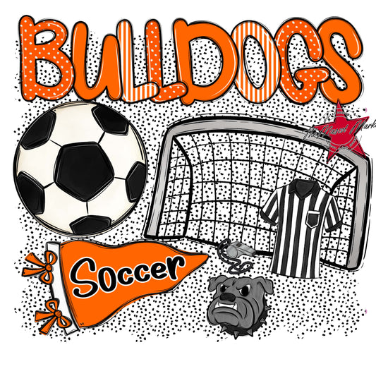 Bulldogs Soccer Spirit-Orange