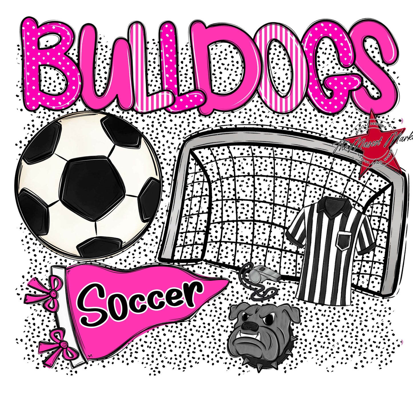 Bulldogs Soccer Spirit-Pink