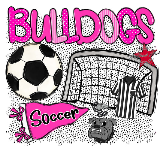 Bulldogs Soccer Spirit-Pink