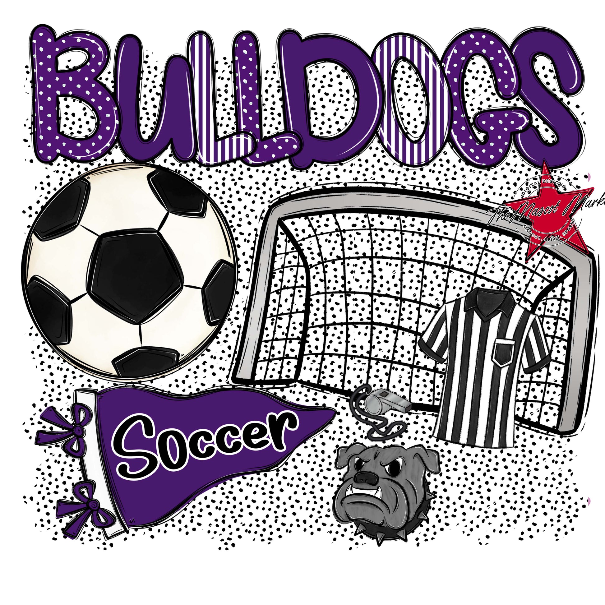 Bulldogs Soccer Spirit-Purple
