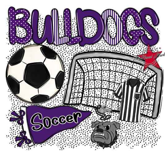 Bulldogs Soccer Spirit-Purple