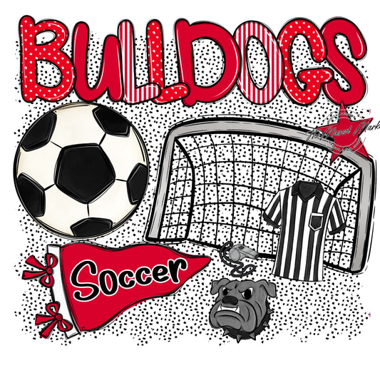 Bulldogs Soccer Spirit-Red