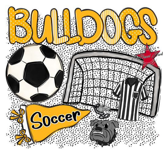 Bulldogs Soccer Spirit-Yellow
