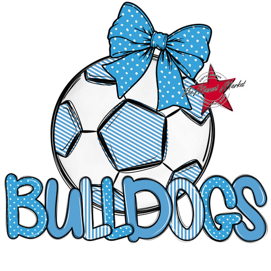 Bulldogs Soccer Spirit Design-Carolina Blue