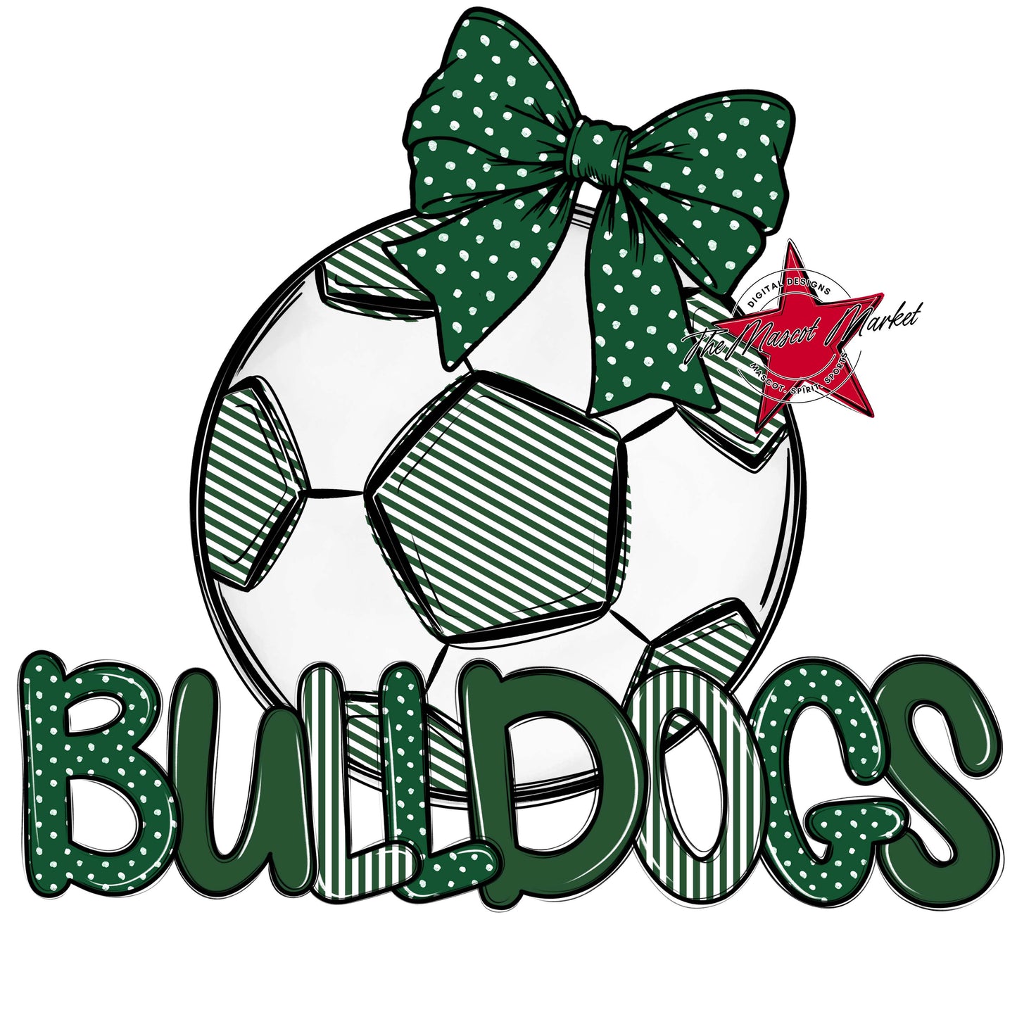 Bulldogs Soccer Spirit Design-Green