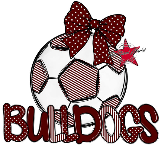 Bulldogs Soccer Spirit Design-Maroon