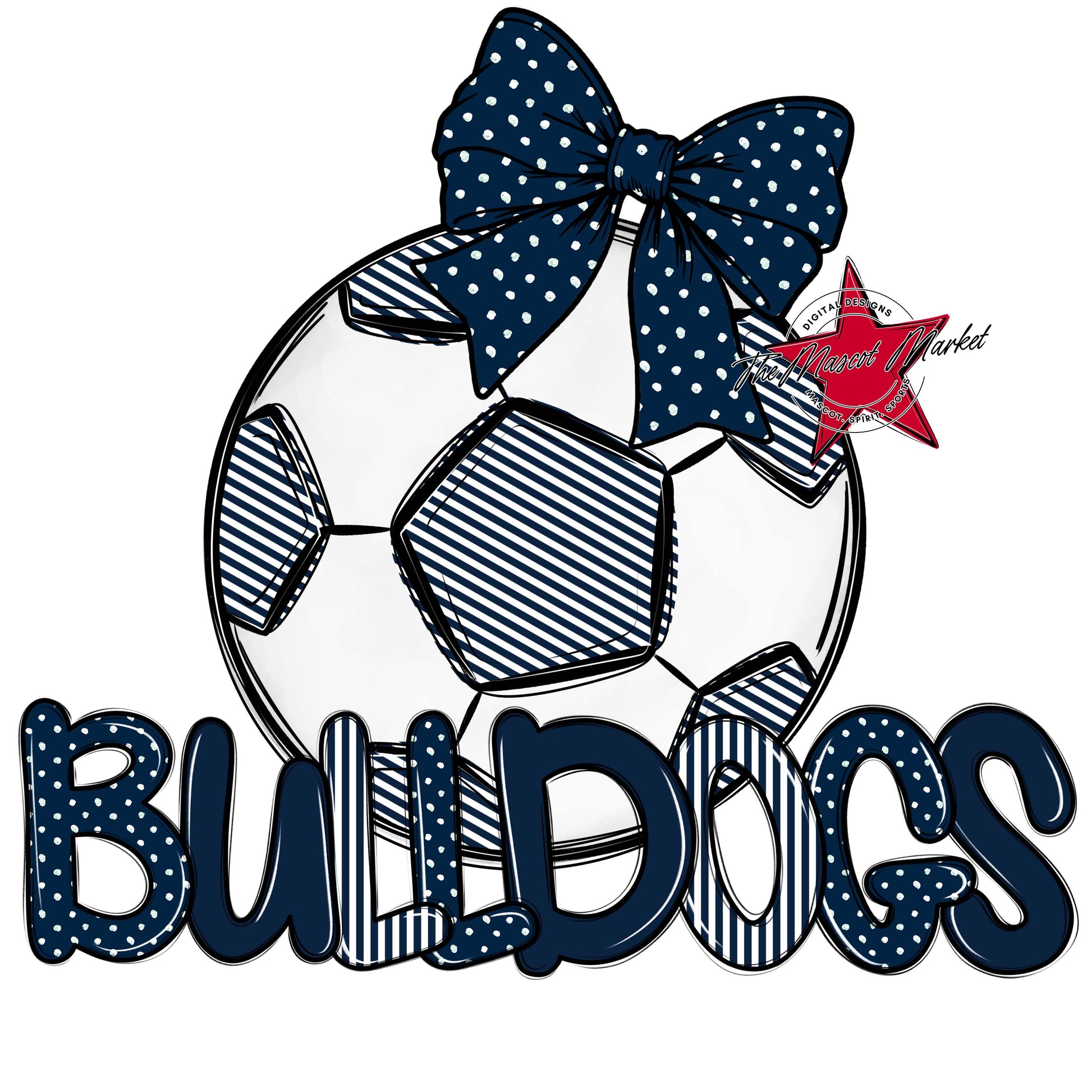 Bulldogs Soccer Spirit Design-Navy