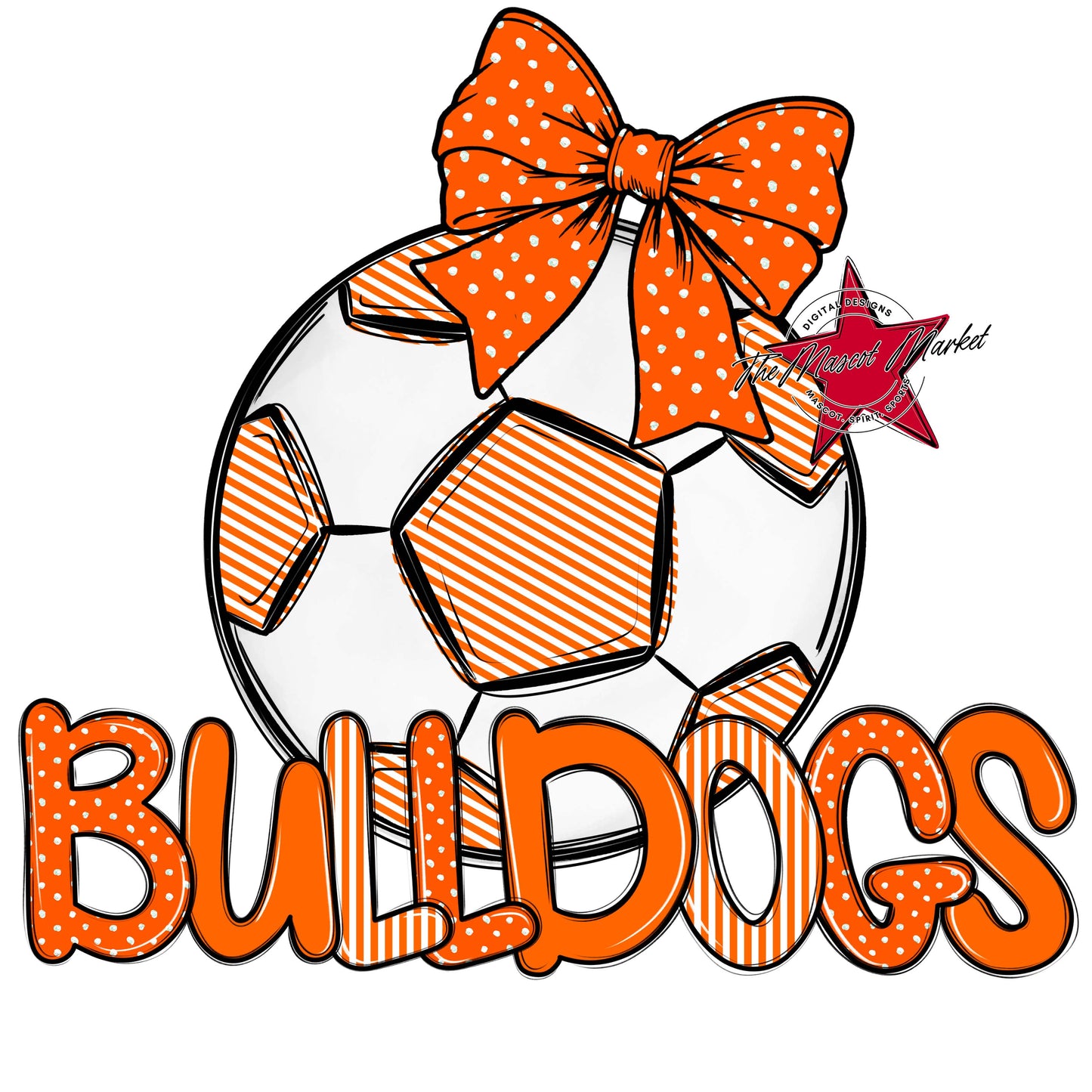 Bulldogs Soccer Spirit Design-Orange