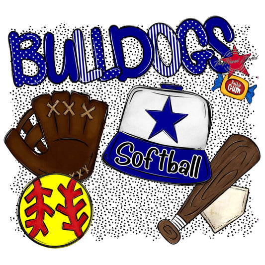 Bulldogs Softball Spirit-Blue