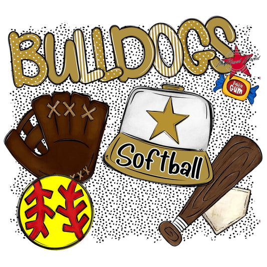 Bulldogs Softball Spirit-Gold