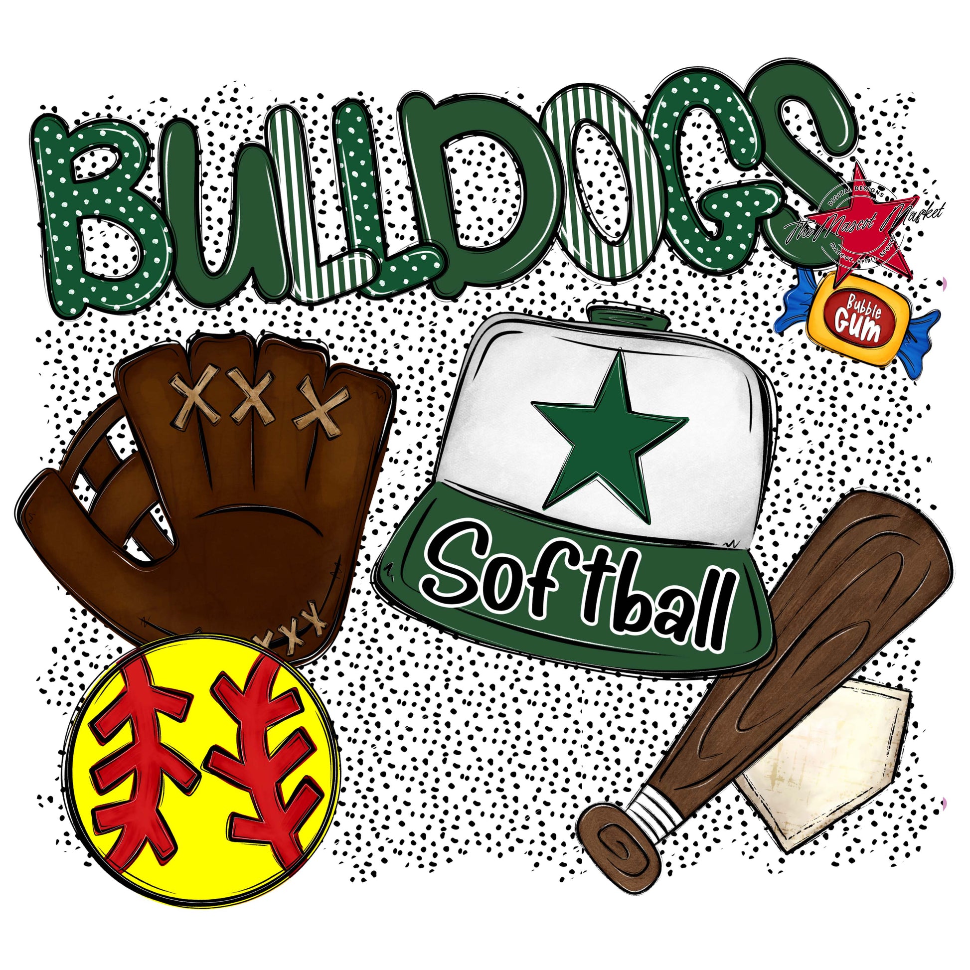Bulldogs Softball Spirit-Green
