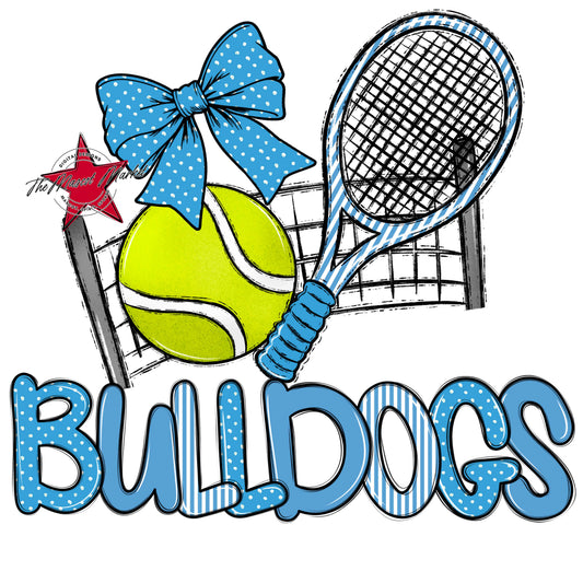Bulldogs Tennis Spirit Design-Carolina Blue