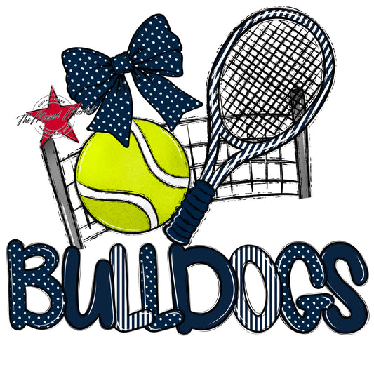 Bulldogs Tennis Spirit Design-Navy