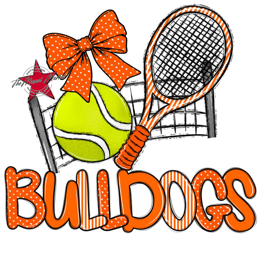 Bulldogs Tennis Spirit Design-Orange
