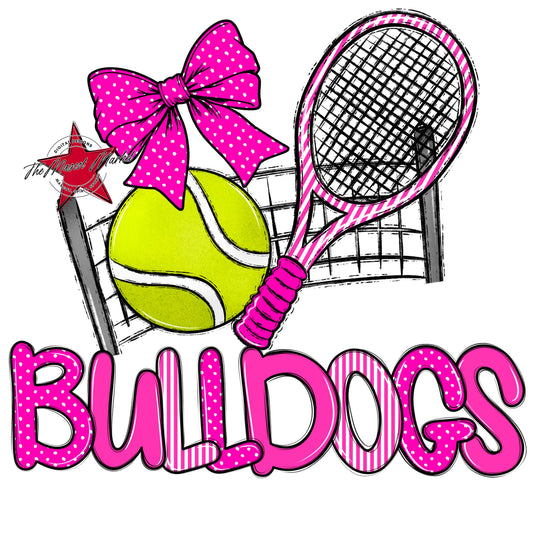 Bulldogs Tennis Spirit Design-Pink