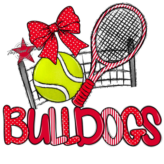 Bulldogs Tennis Spirit Design-Red