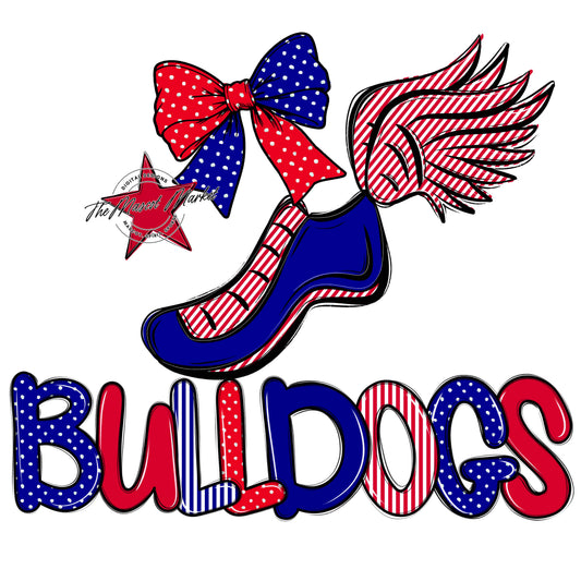 Bulldogs Track Spirit Design-Blue & Red
