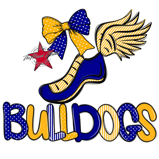 Bulldogs Track Spirit Design-Blue & Yellow