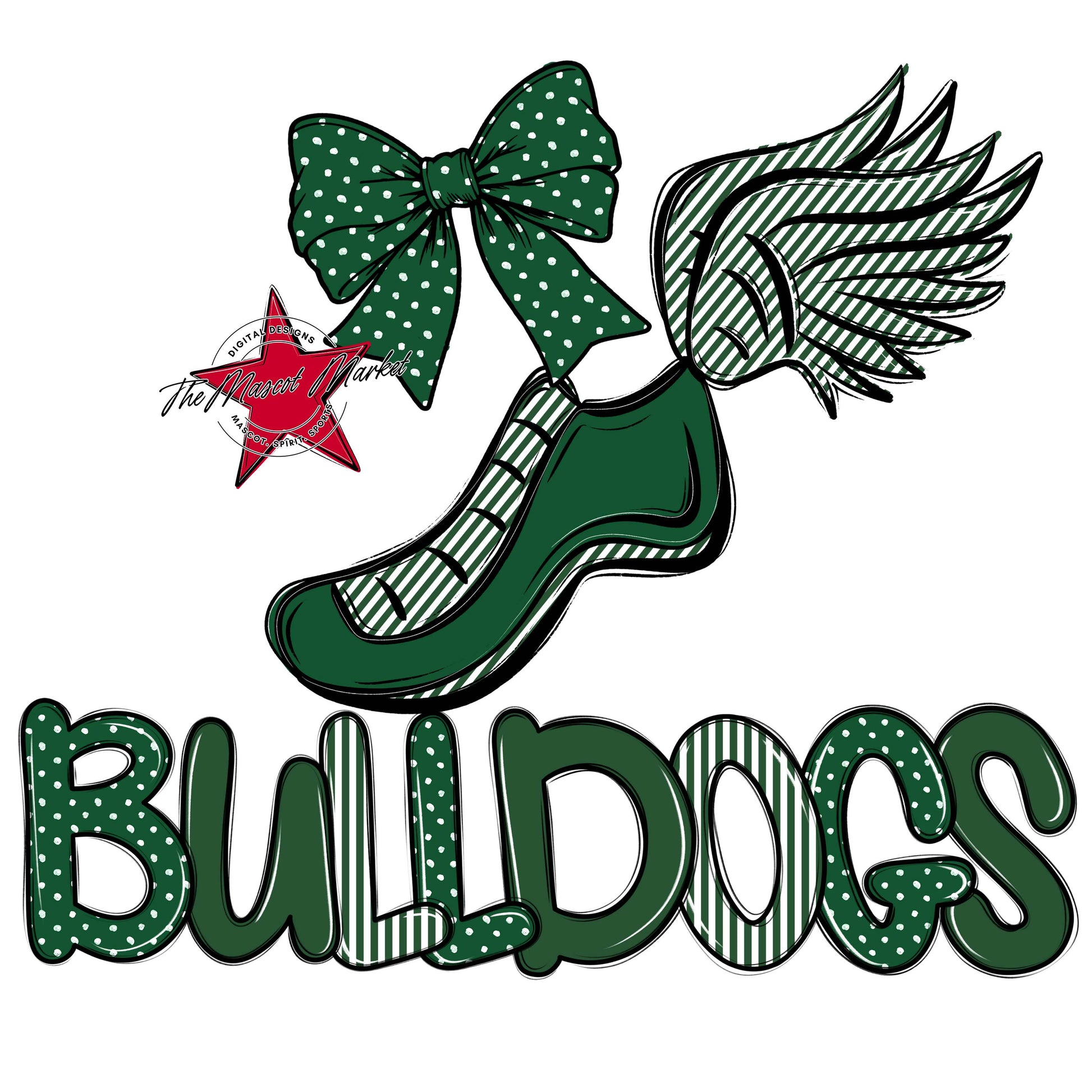 Bulldogs Track Spirit Design-Green