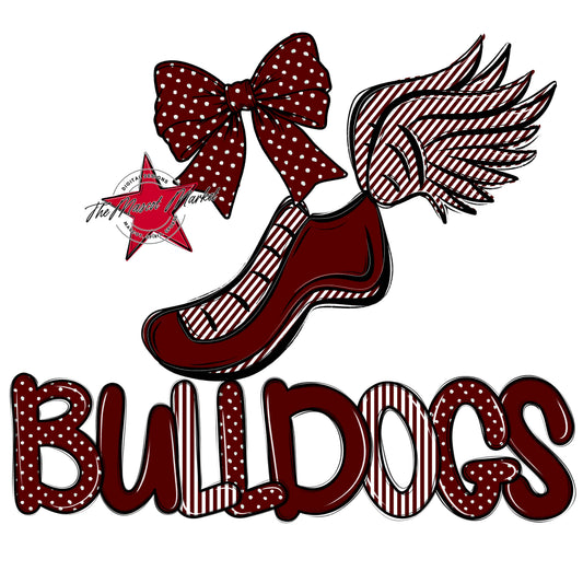 Bulldogs Track Spirit Design-Maroon
