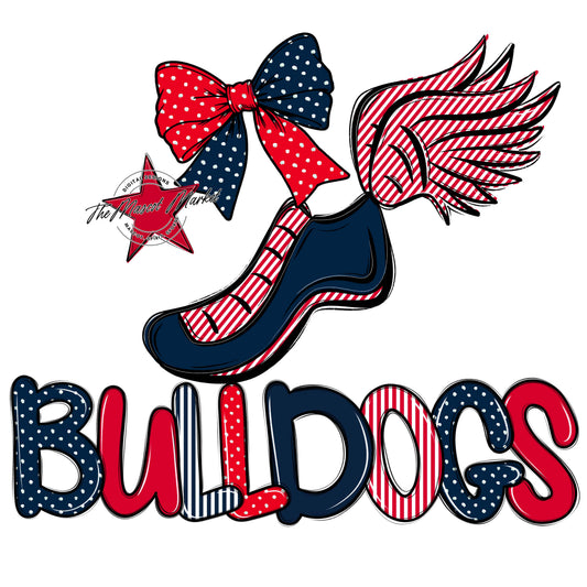 Bulldogs Track Spirit Design-Navy & Red
