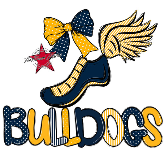Bulldogs Track Spirit Design-Navy & Yellow