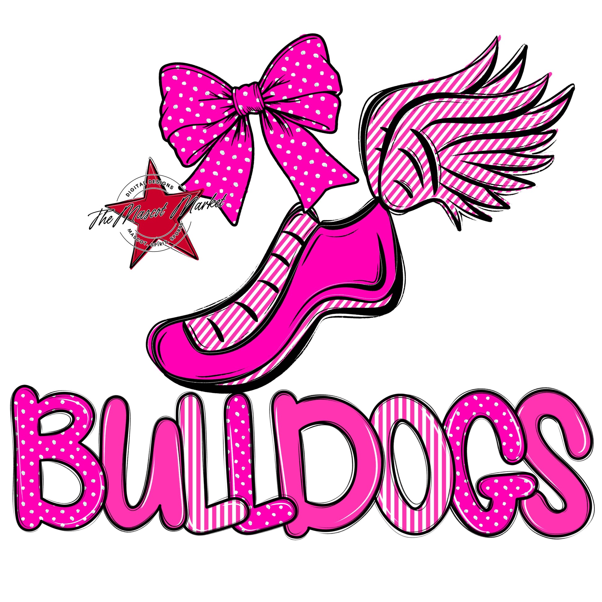 Bulldogs Track Spirit Design-Pink