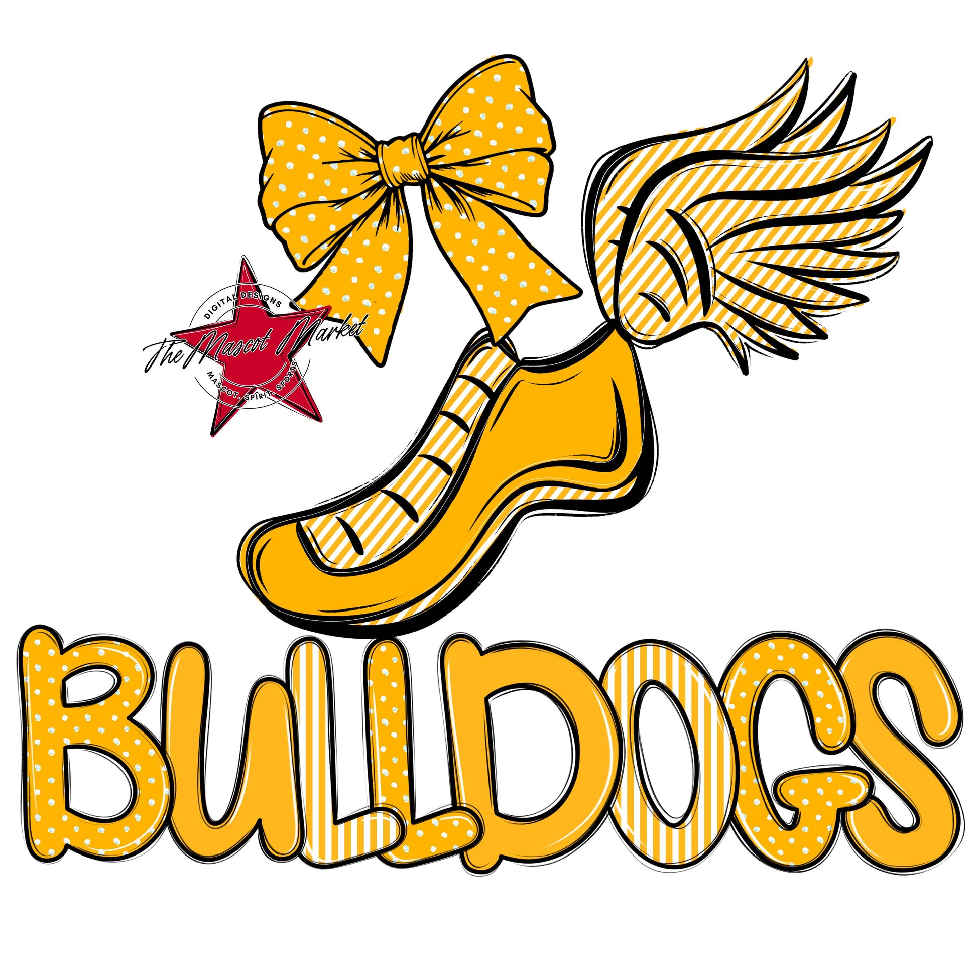 Bulldogs Track Spirit Design-Yellow