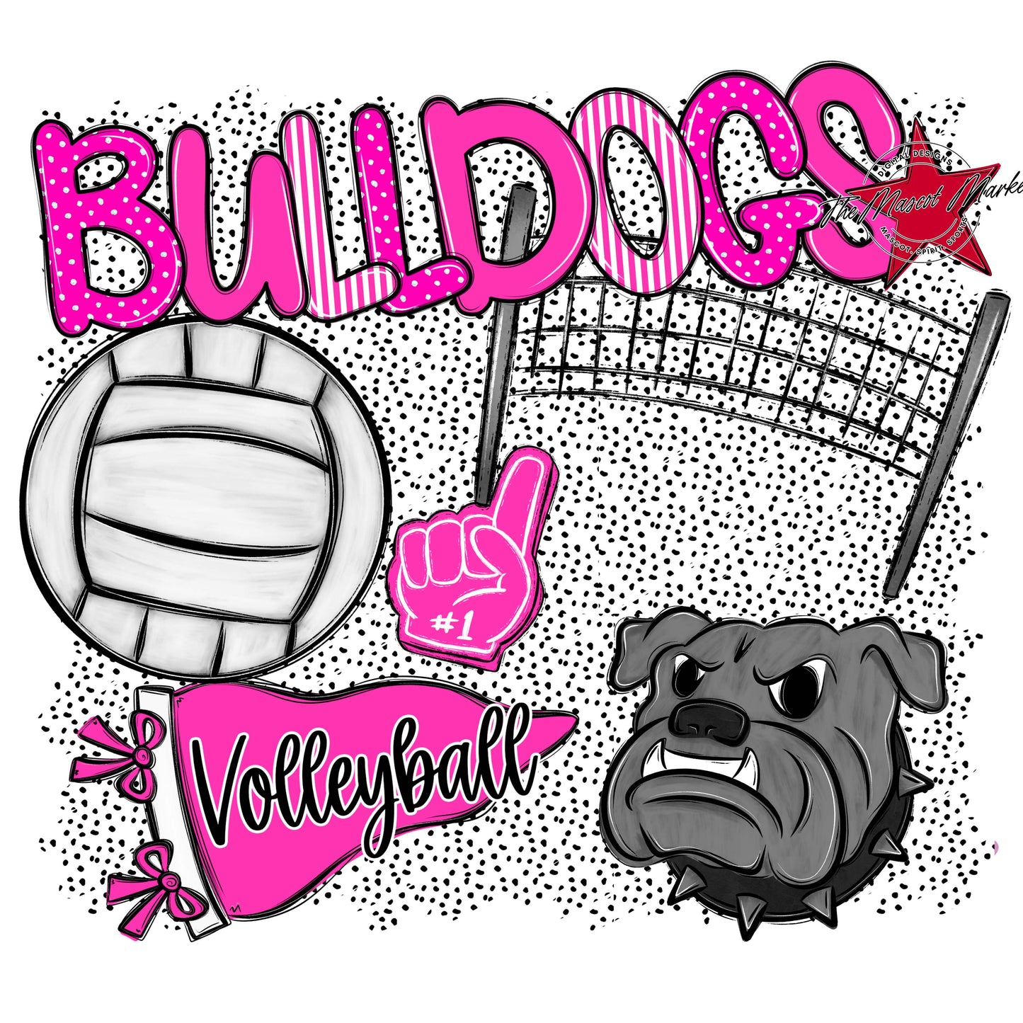 Bulldogs Volleyball Spirit-Pink