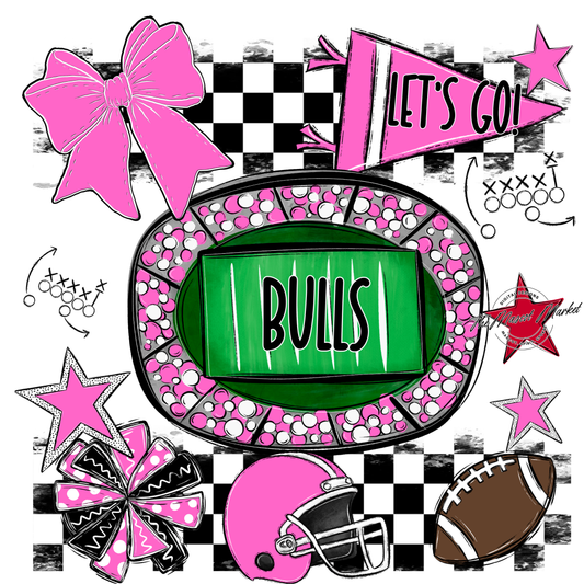 Bulls Checkers Spirit Design-Baby Pink