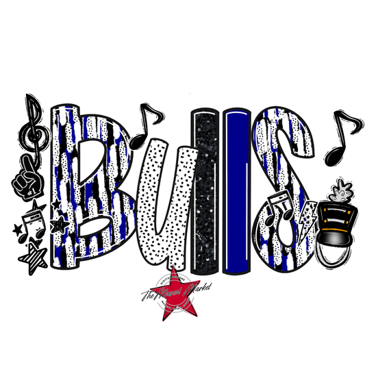 Bulls Band Scrape-Blue