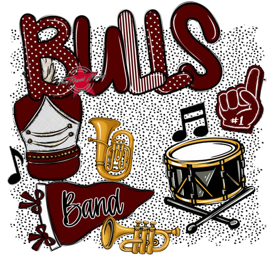 Bulls Band Spirit-Maroon
