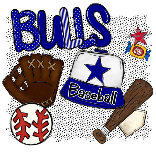 Bulls Baseball Spirit-Blue