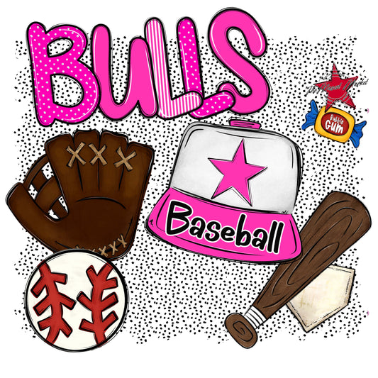 Bulls Baseball Spirit-Pink