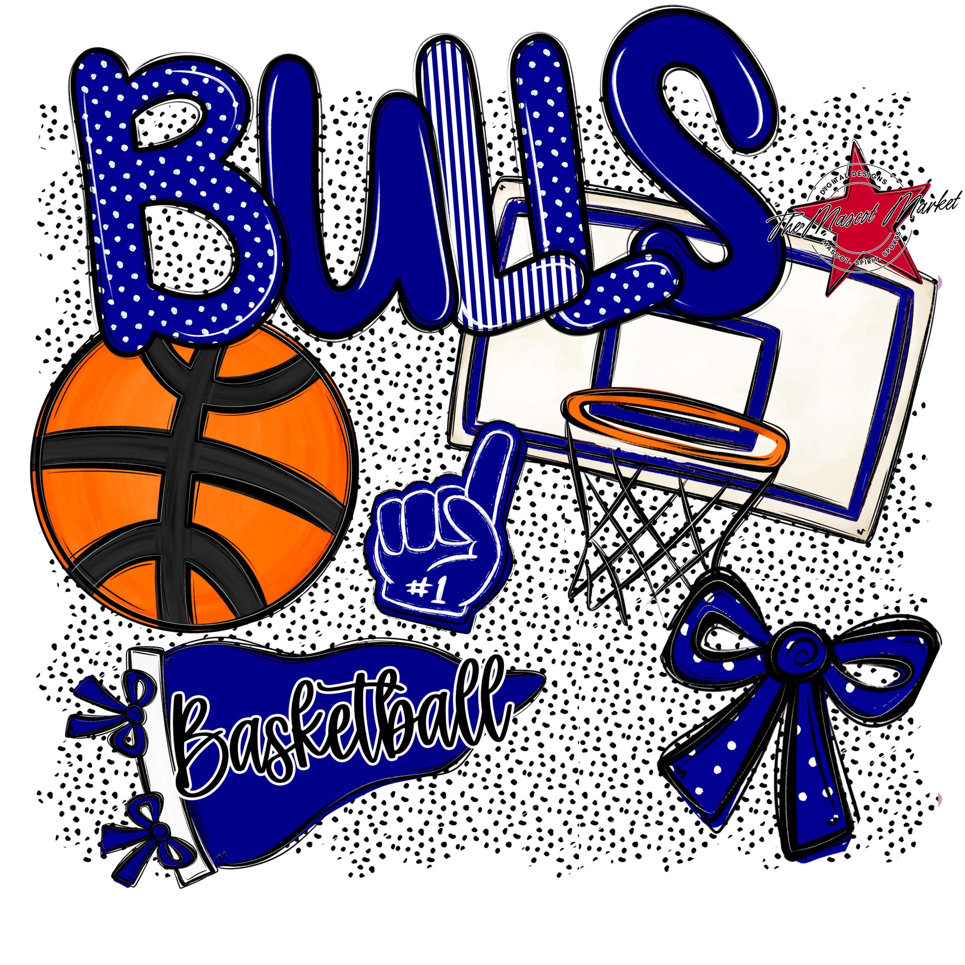 Bulls Basketball Spirit-Blue