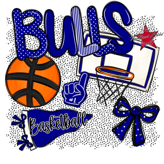 Bulls Basketball Spirit-Blue