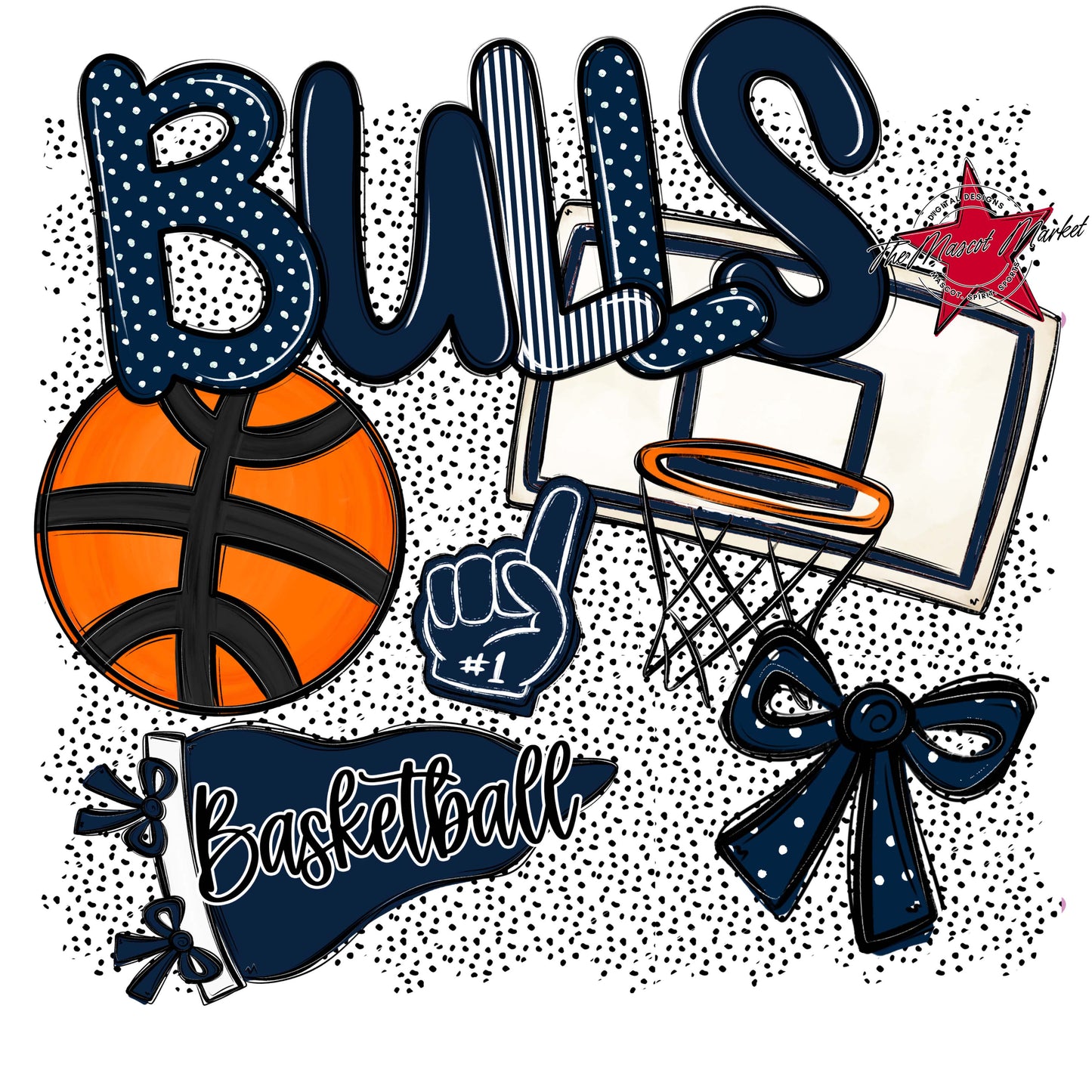 Bulls Basketball Spirit-Navy