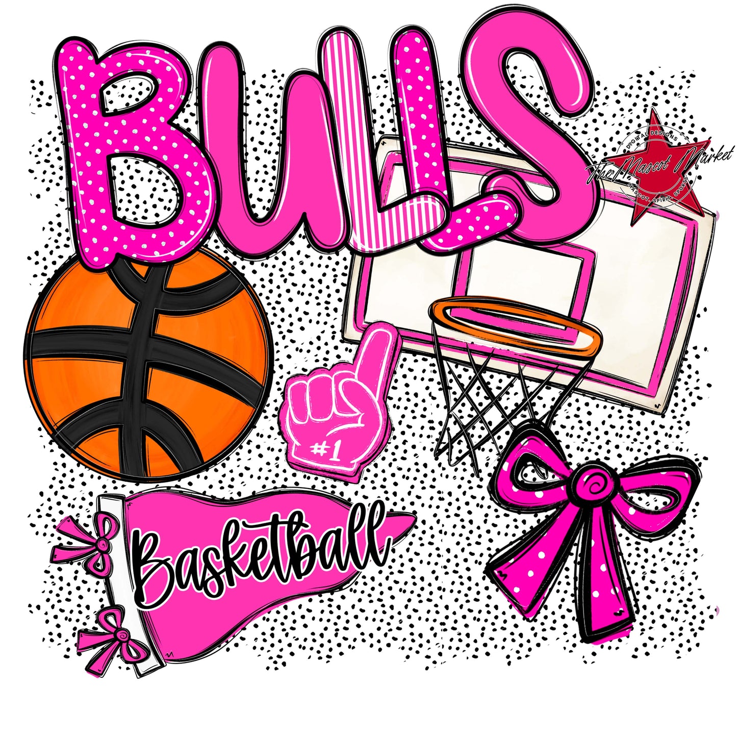 Bulls Basketball Spirit-Pink