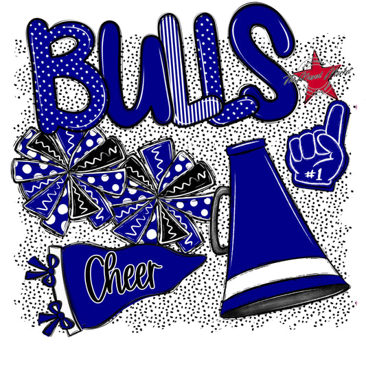 Bulls Cheer Spirit-Blue