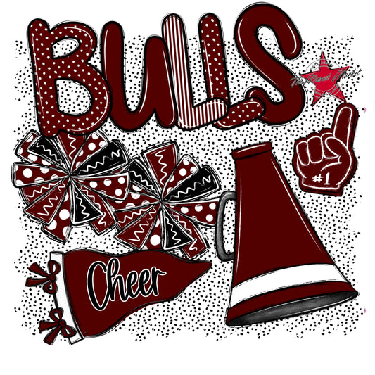 Bulls Cheer Spirit-Maroon