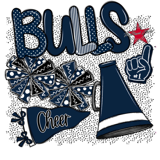 Bulls Cheer Spirit-Navy