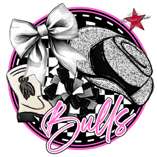 Bulls Circle Drillteam Design-Baby Pink