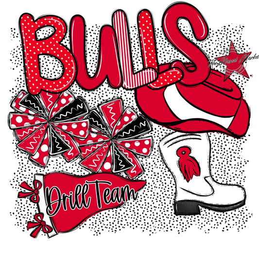 Bulls Drillteam Spirit-Red